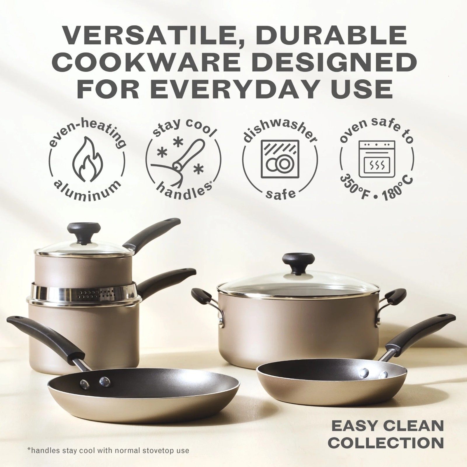 Farberware Easy Clean 8 Inch Nonstick Frying Pan / Skillet, Dishwasher Safe, Cha
