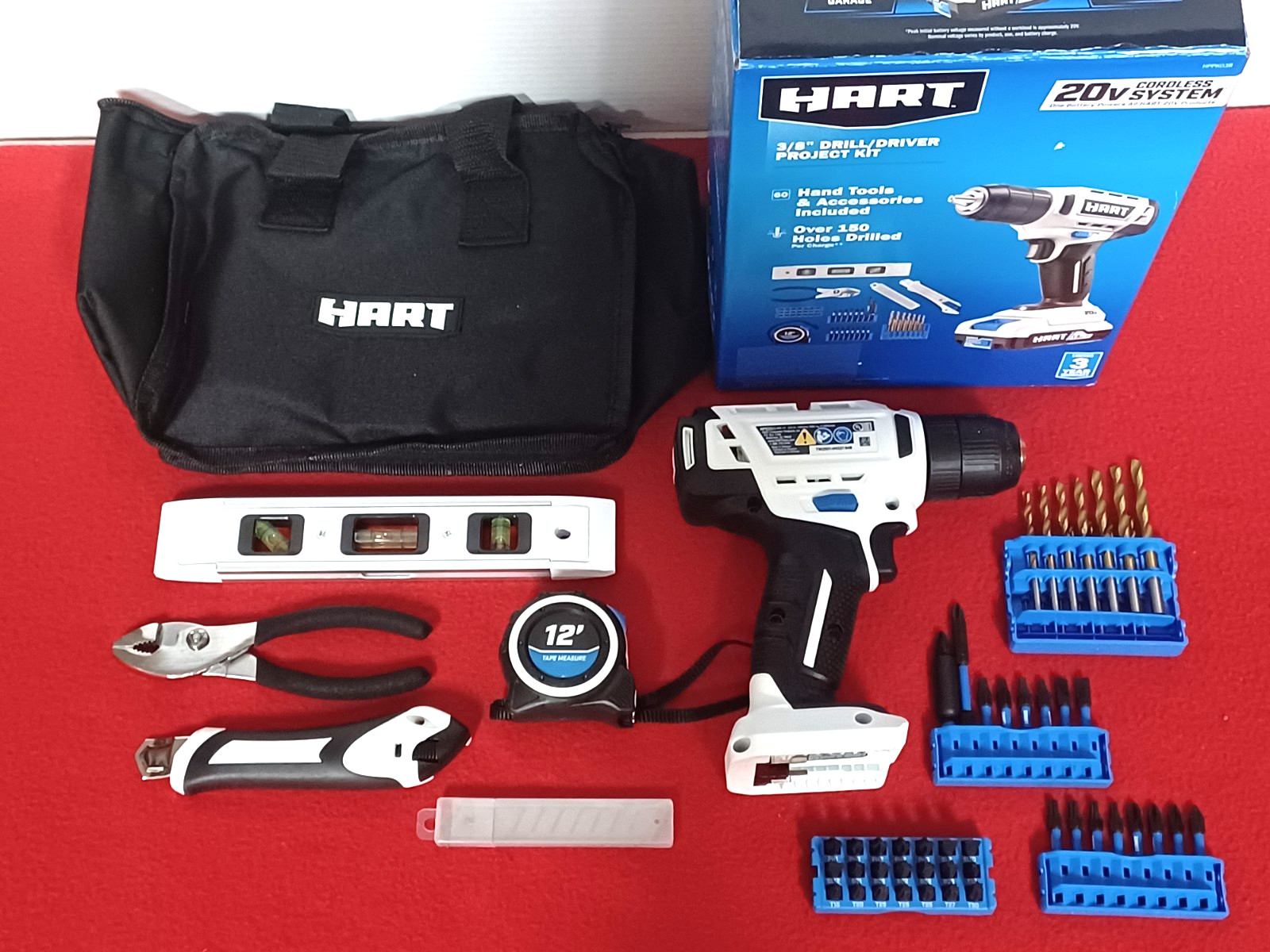 NEW Hart HPDD51 20V 3/8″ Drill/Driver Project Kit (Battery Not Included)