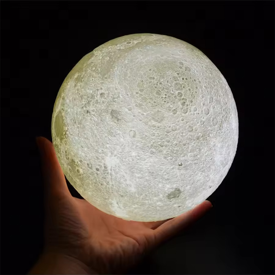 3D Moon Night Light Table Lamp USB Charging Remote Touch Control Home Decor Gift