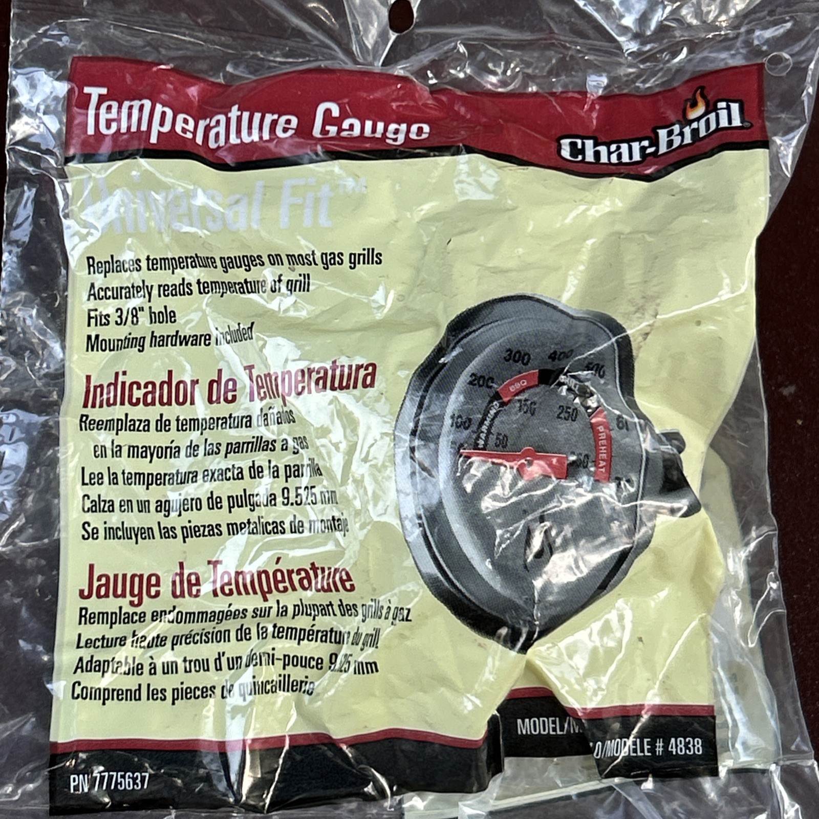 Universal CharBroil Kenmore NexGrill Weber Grill Temperature Gauge fit 3/8″ hole