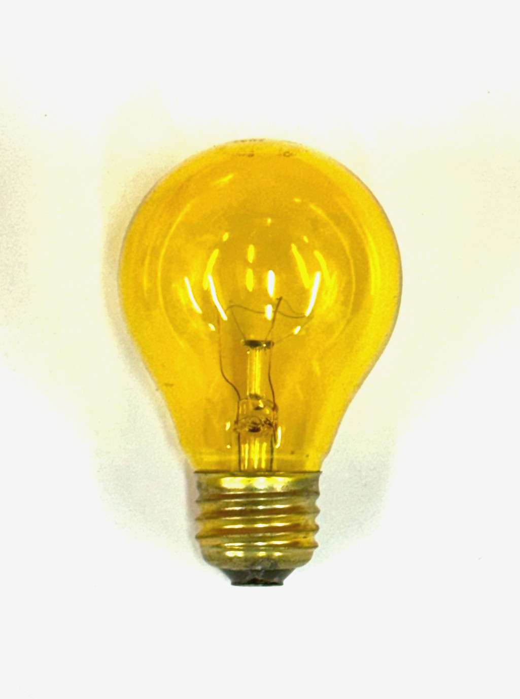 25A19/TY 25W 125V E26 Glass YELLOW Transparent Party LIGHT BULB LAMP Dims 11713