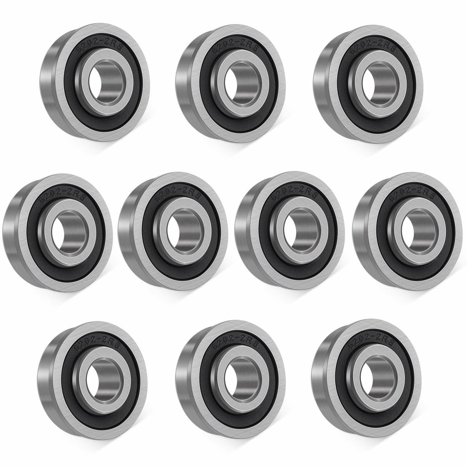 Flanged Ball Bearings 5/8″ x 1-3/8″ for Lawnmower Carts Hand Trucks Wheel 10pack