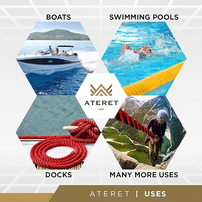ATERET Twisted 3-Strand RED Polypropylene Rope Monofilament ALL SIZES