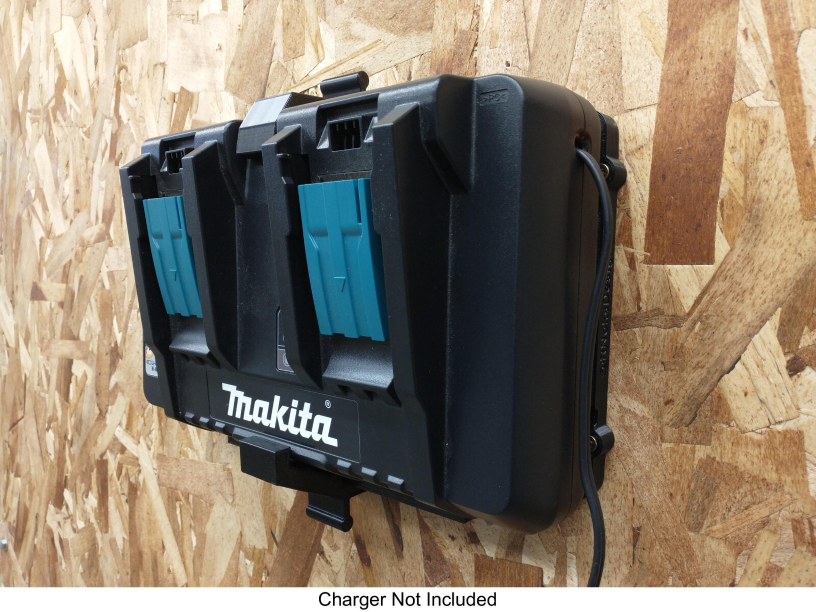 Wall Mount For Makita DC18RD 2-Battery Charger, Made in USA