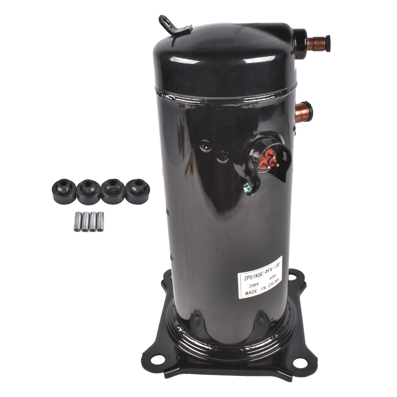 1 Piece Refrigeration Scroll AC Compressor 51,000 BTU R410A 1 PH ZP51K5E-PFV-800