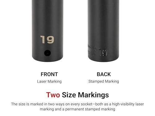 Tekton 1/2 Inch Drive X 21 mm Deep 6-Point Impact Socket SID23121 1.0 Count
