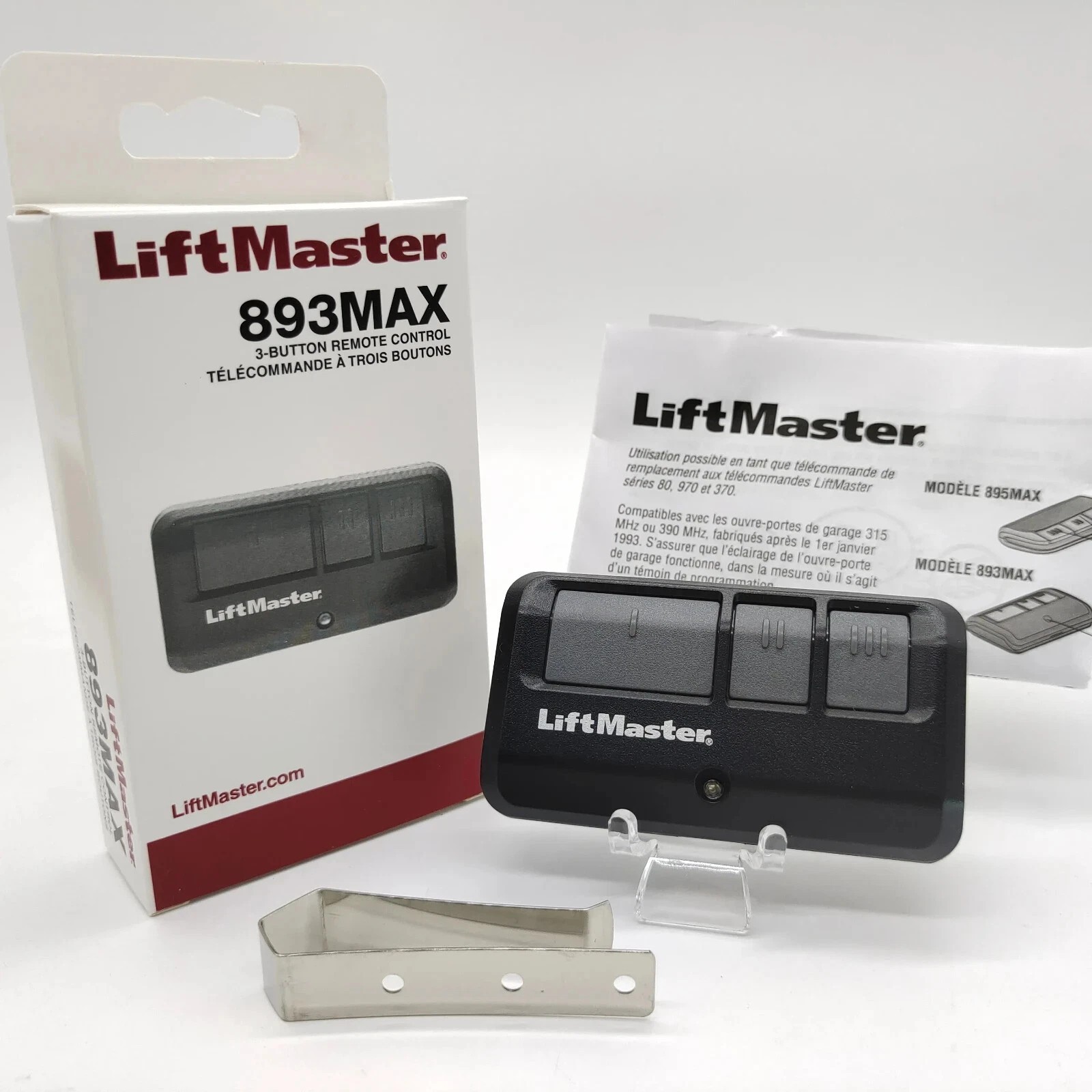 LiftMaster 893Max Remote Control – Black 1