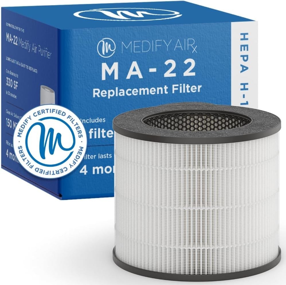 MA-22 H13 True HEPA Replacement Filter for Smoke Dust Pet Allergens | 1-Pack