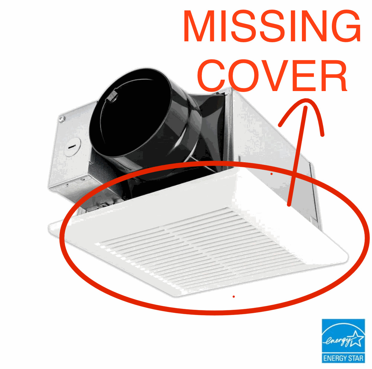 Panasonic Whisper Mighty 70/90 CFM Bathroom Exhaust Fan w/ 9 in. x 9 in. Grille