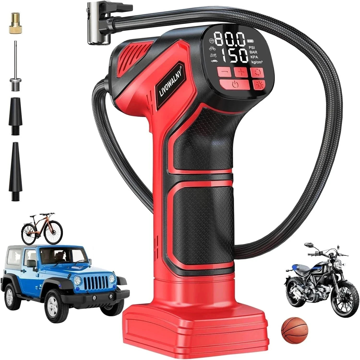 Cordless Tire Inflator Air Compressor for Milwaukee 18V Battery 150PSI Tool Only
