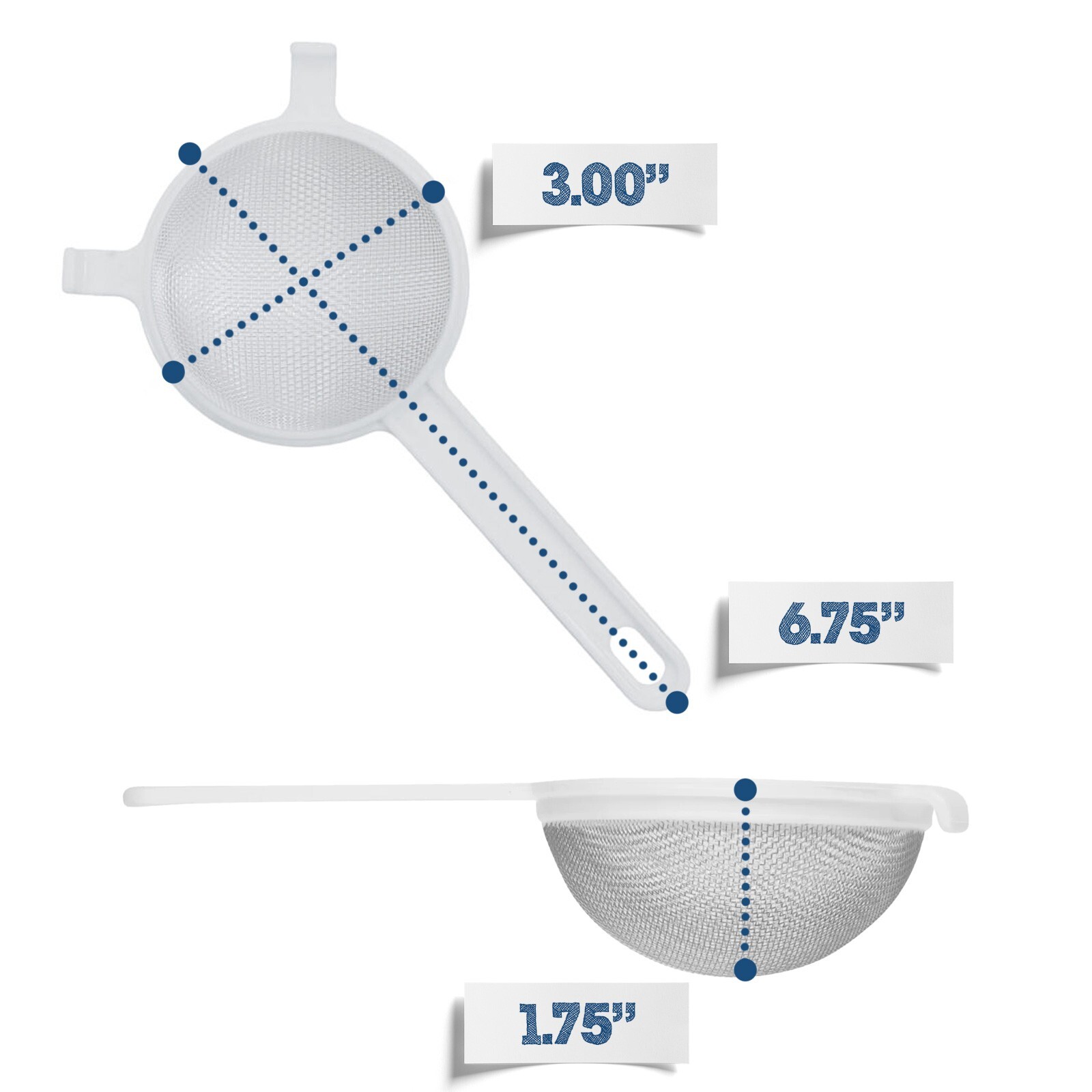 Fermentaholics Fine Mesh Strainer For Liquids Food Strainer Water Kefir 2pk