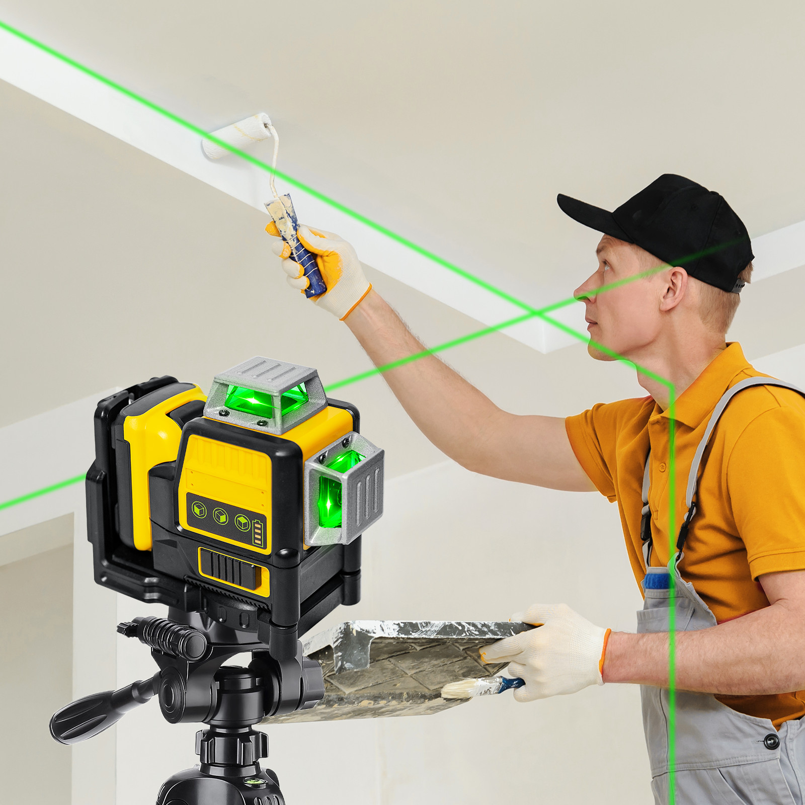 12V Green Line 3 x 360 Laser Level Laser + battery + charger
