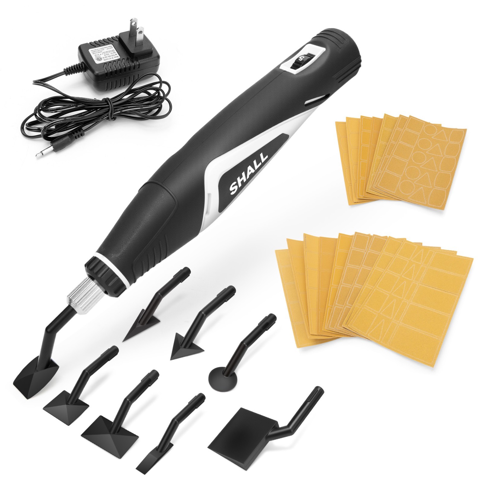 SHALL Mini Pen Sander, 12V Electric Reciprocating Sander with 4 Adjustable Speed