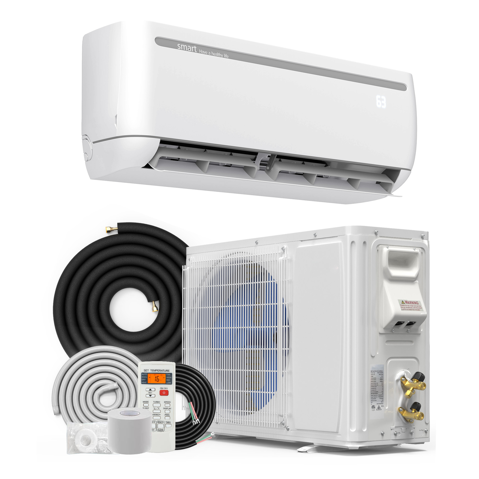 12000 – 18000 BTU Air Conditioner Mini Split Heat Pump Wifi Ductless Cool System