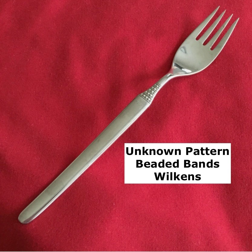 Wilkens Unknown Beaded Bands Slender Handle Salad Fork 7 1/8″ Stainless Steel