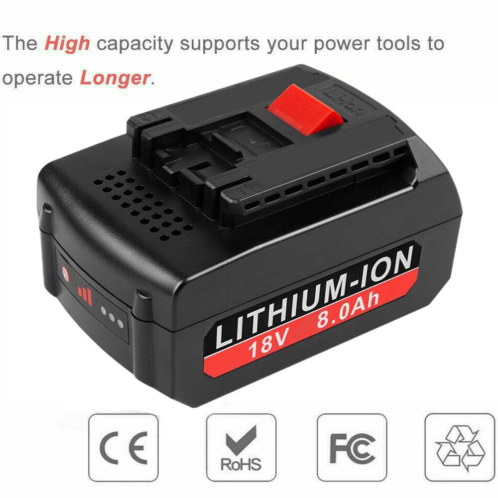 2PACK 18V Battery For Bosch 18 VOLT 8.0AH Li-ion BAT609 BAT610G BAT618 24618-01