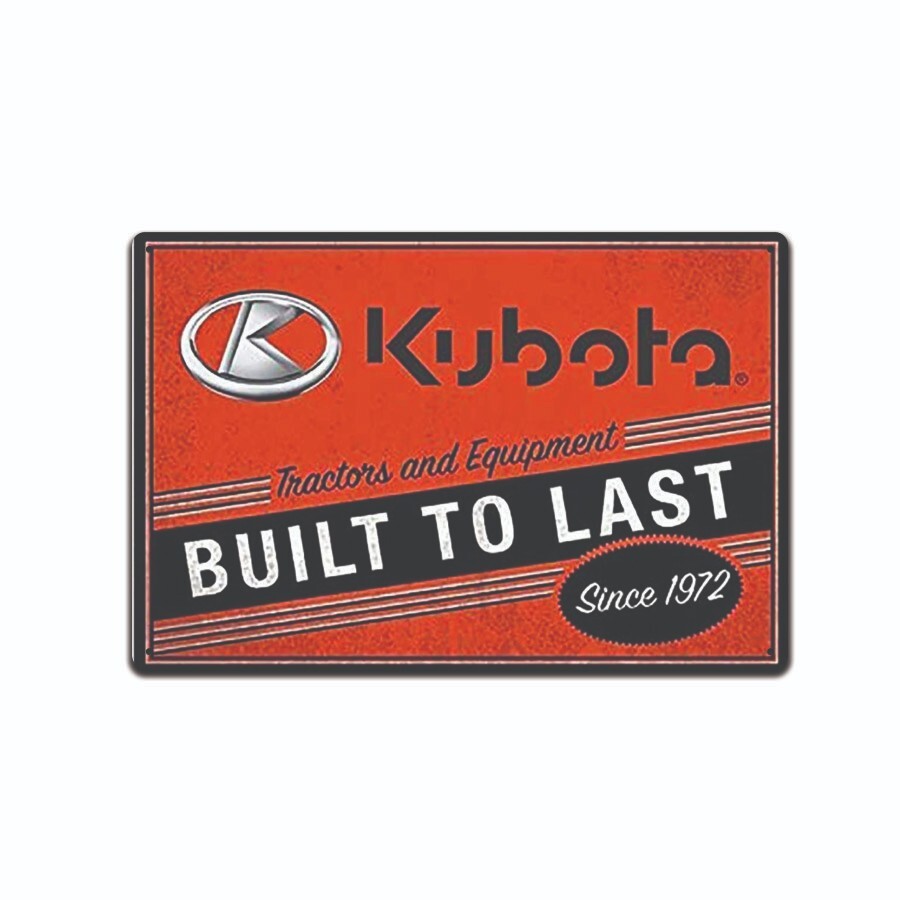 Kubota Tractors Tin Metal Poster Sign Vintage Style Ad Farm Equipment Tools