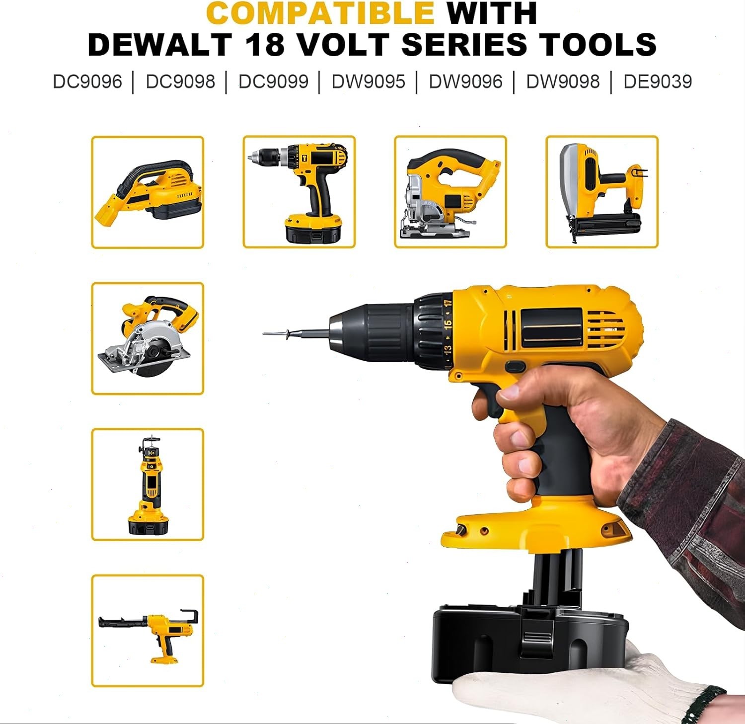 2/4PACK 18 Volt For DeWalt 18V 7.0Ah Battery or Charger DC9096 DC9099 DC9096-2
