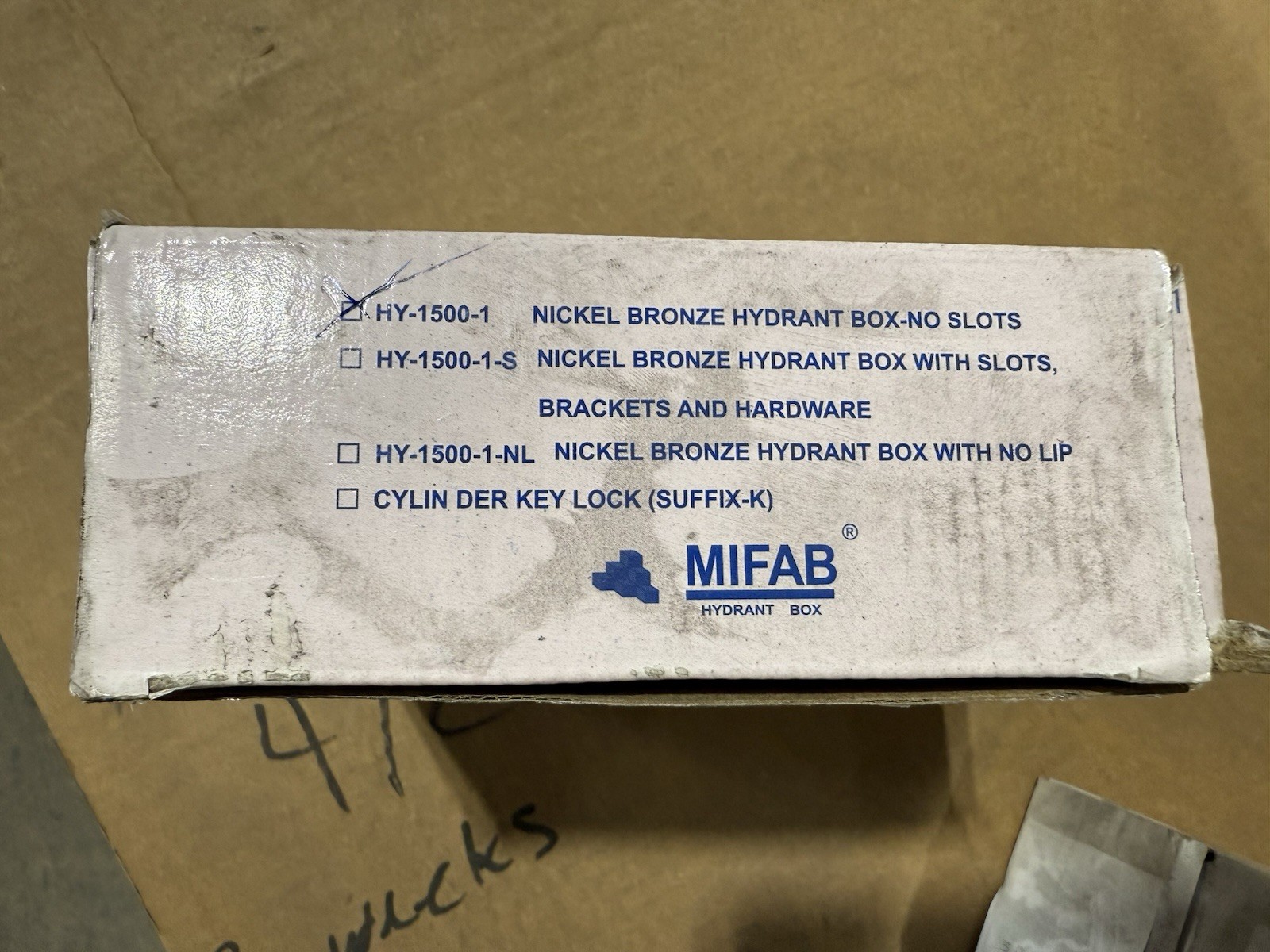 MIFAB MHY-26-8 None Freeze Wall Hydrant 3/4”MPT 8”long W/ Nickel Bronze Box “NEW