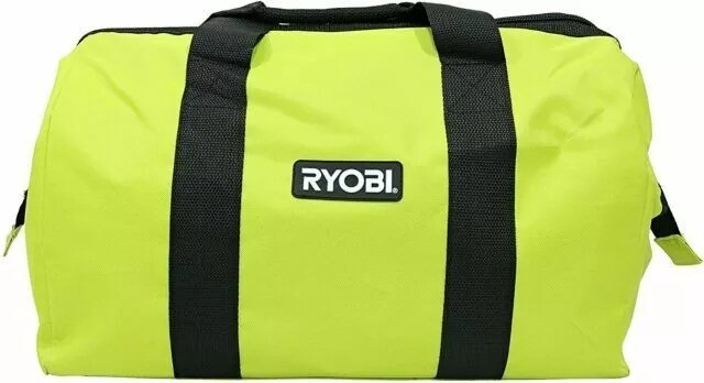 RYOBI Contractor Canvas Tool Bag Large Green Black Soft Side 903209044 NEW