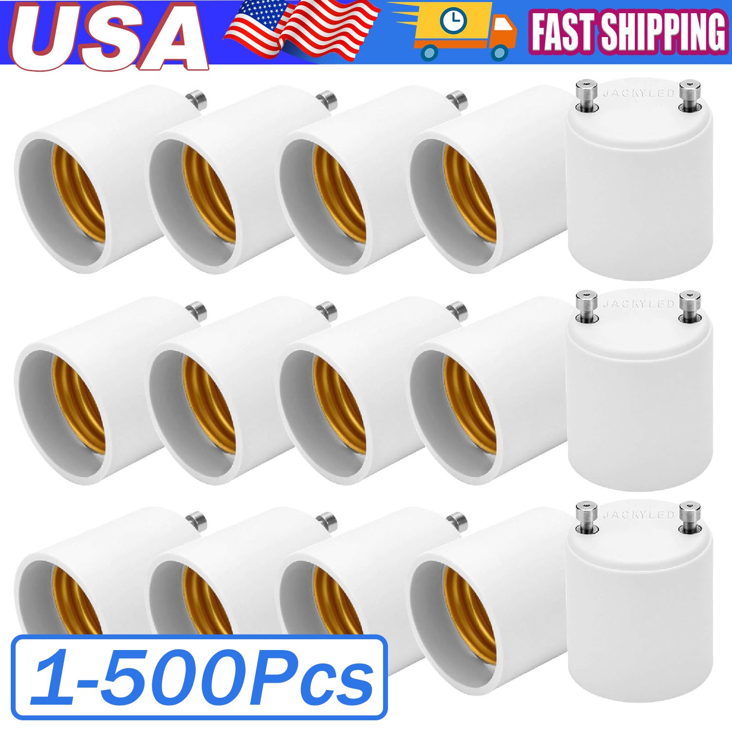 GU24 To E27 /E26 Screw LED Light Lamp Bulb Base Adapter Socket Converter Adaptor