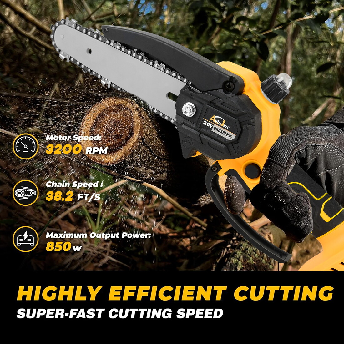 24V Cordless Reciprocating Saw Brushed with 8 Saw Blade & 2 Battery & Charger