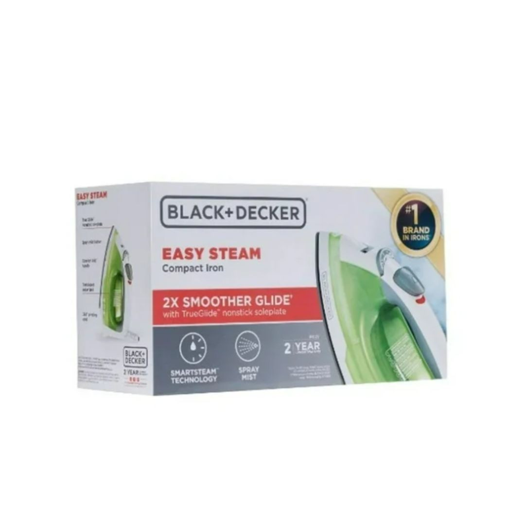 BLACK+DECKER Steam Iron, 1200W, Smartsteam Technology, Non-Stick Soleplate, Auto