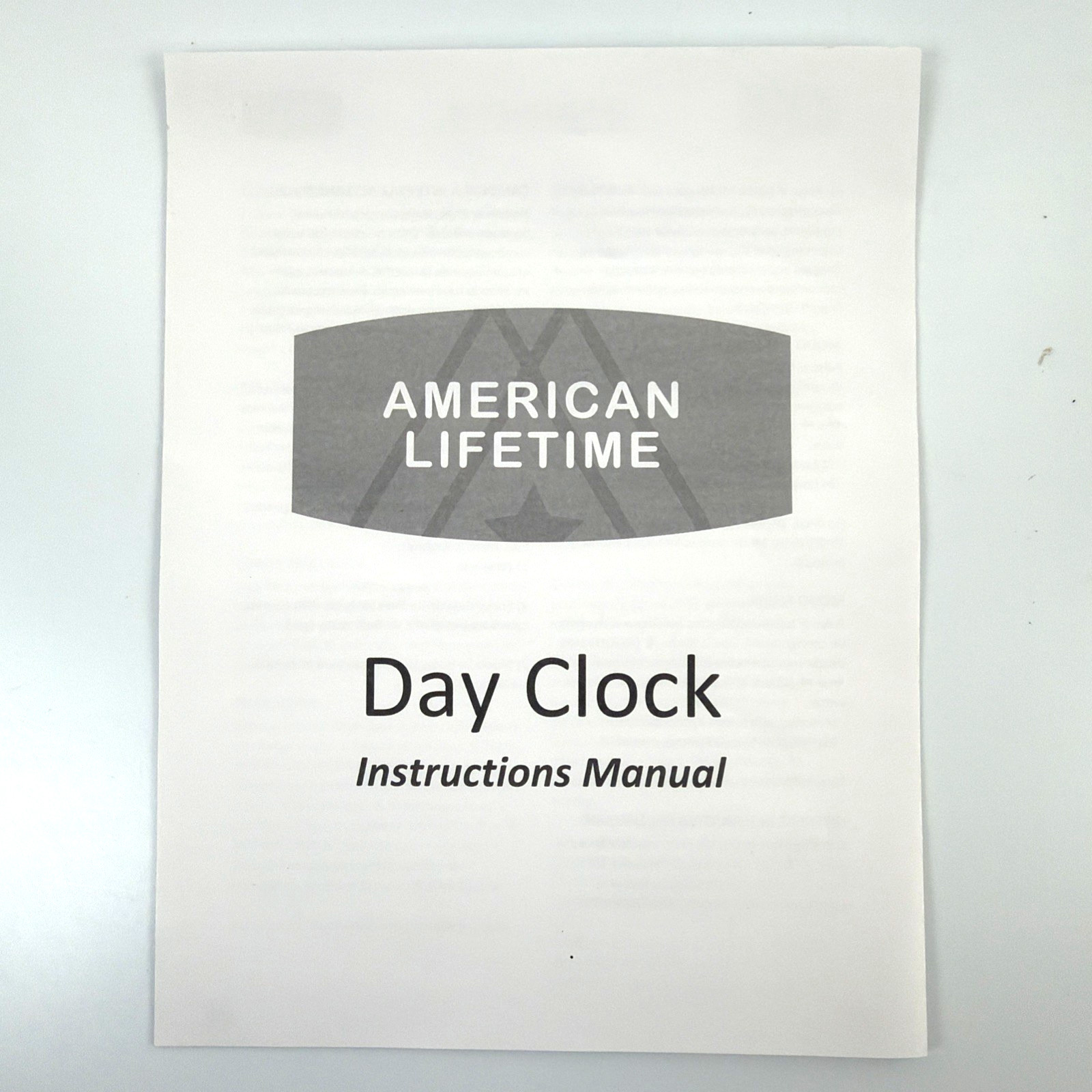 American Lifetime Digital Calendar Day Clock 8 in White Frame w/ Plug