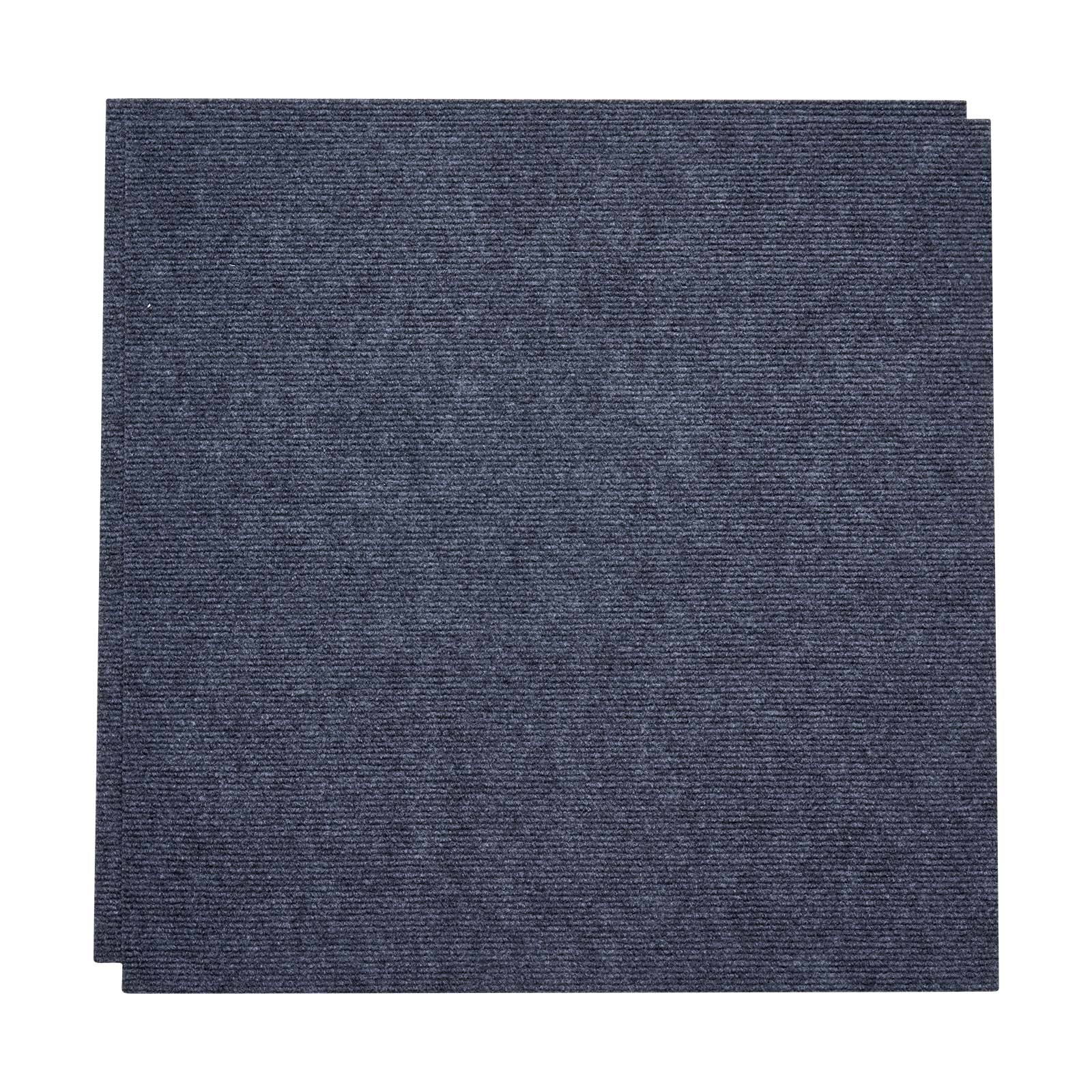 Uimoso 24×24 Inch Carpet Tiles, 15-Pack, Self-Adhesive Gray Rug Squares