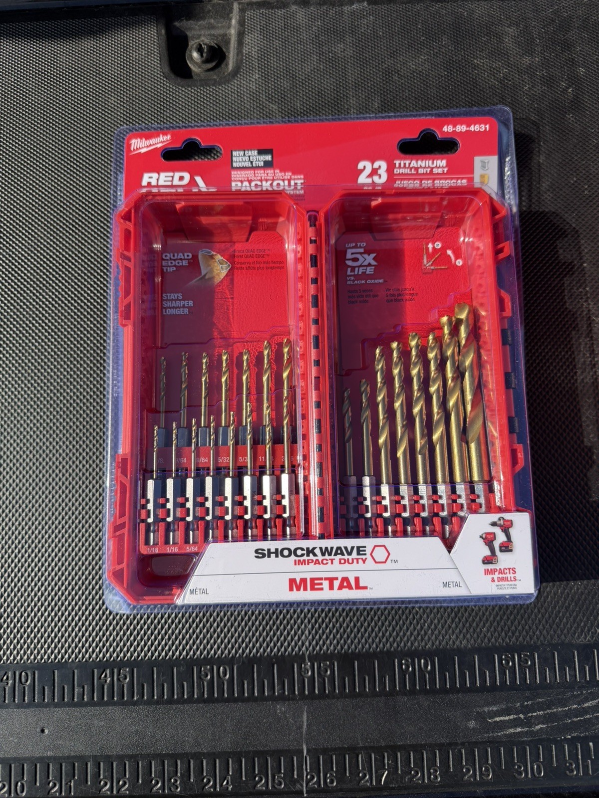 New Milwaukee Shockwave 23-Pc Titanium Drill Bit Set 48-89-4631