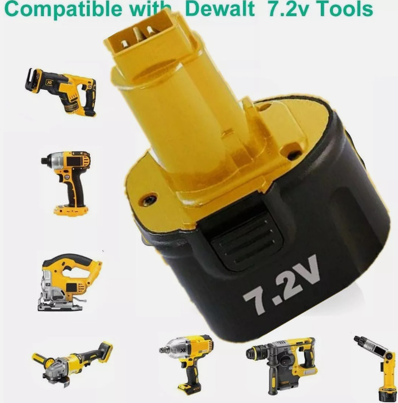 2Pack 7.2V NI-MH Battery replace for DEWALT DE9057 DW9057 7.2Volt Cordless Drill