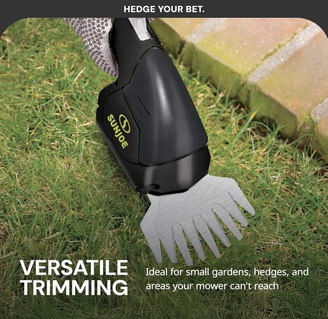 Sun Joe 2-in-1 Cordless Grass Shear+Shrubber Handheld Trimmer-7.2V (Refurbished)