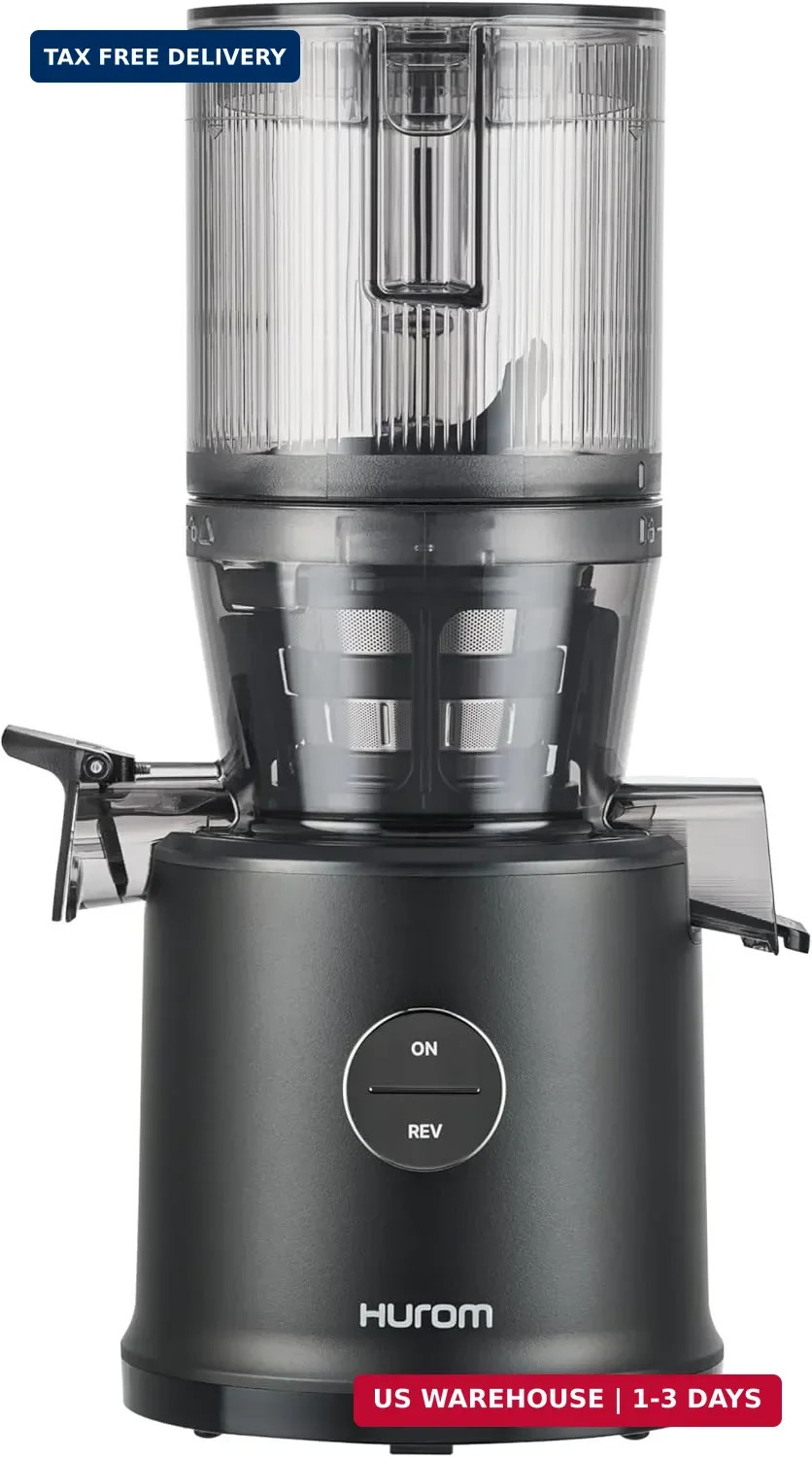 Hurom H80 Cold Press Juicer Machine – Matte Black – Dishwasher-Safe Parts, Self-