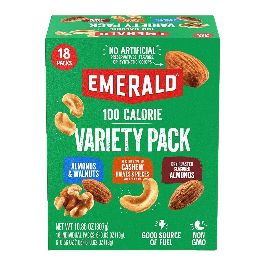 Emerald Nuts Mixed Nuts Variety Pack 18ct (1-Pack) , 100-Calorie Individual Pack