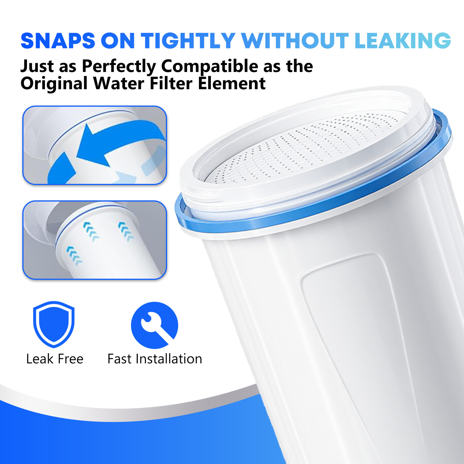 Zero Pitcher Water Filter Replacement 5-Stage 3 Pack Fit ZR-001 ZR-004