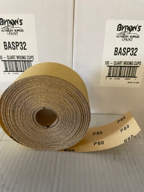 2 3/4in Wide 80 Grit PSA Sticky Longboad Sandpaper Continue Roll 25 yards USC