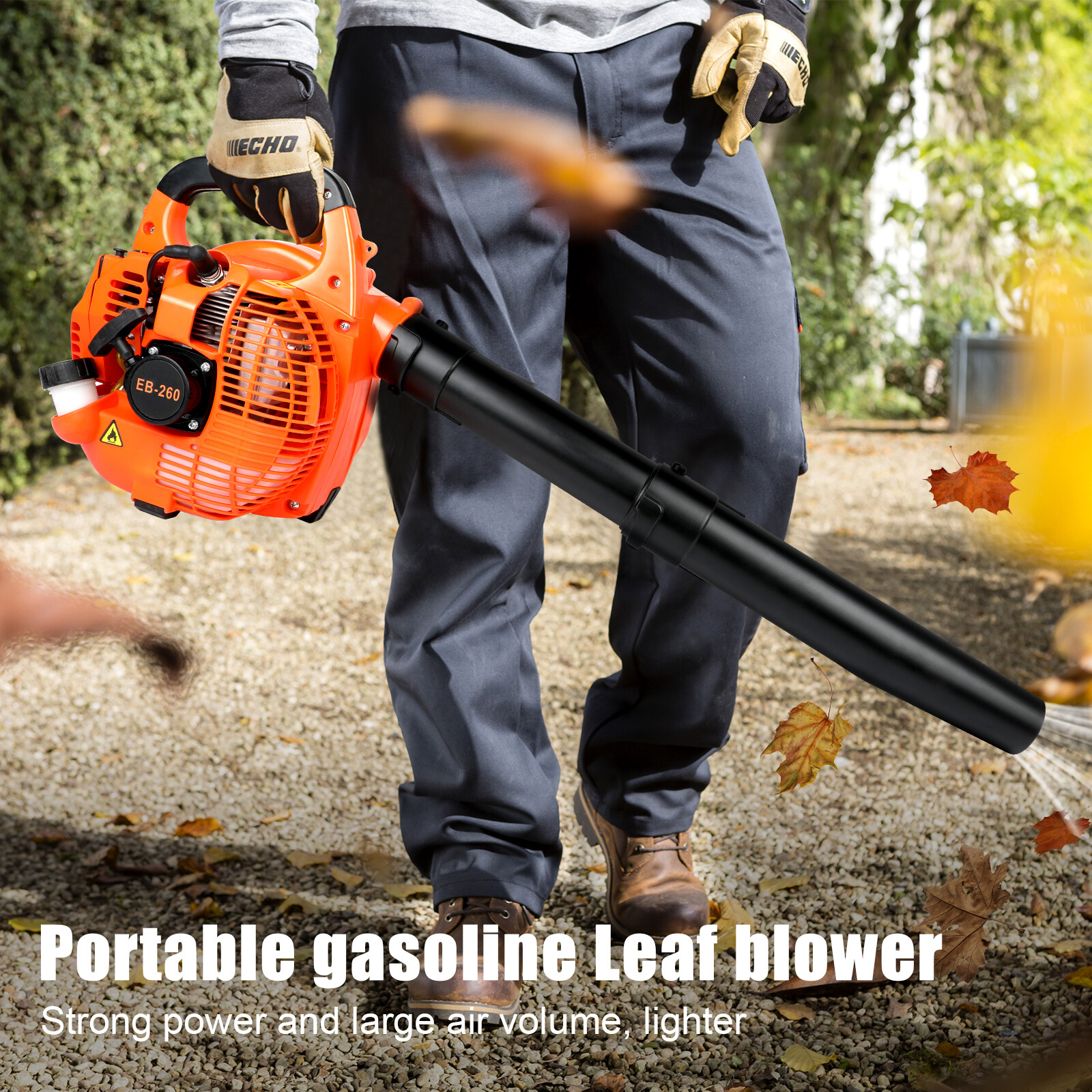 Handheld 2-Stroke Leaf Blower Gas Powered Commercial Heavy Duty Grass Yard