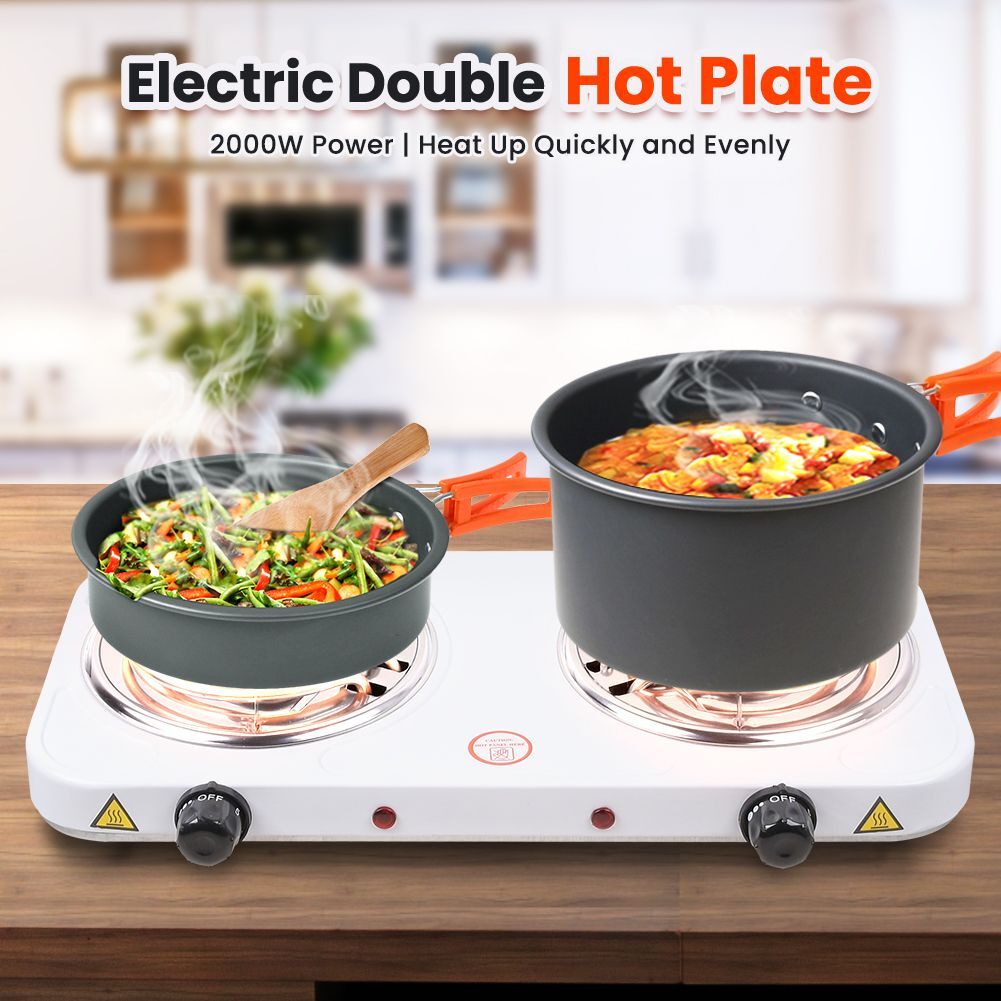 2000W Portable Electric Single Double Burner Hot Plate Cooktop Countertop Stove
