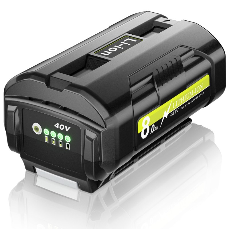 8.0Ah Battery 40 Volt for Ryobi 40V Lithium OP40602 Battery with LED / Charger