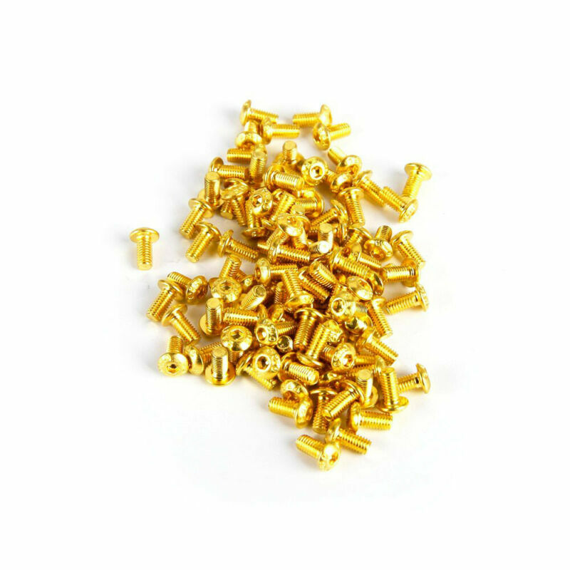 20PCS M2/M3/M4/M5 Metric Button Head Screw Hex Socket Bolts Alloy Steel Golden