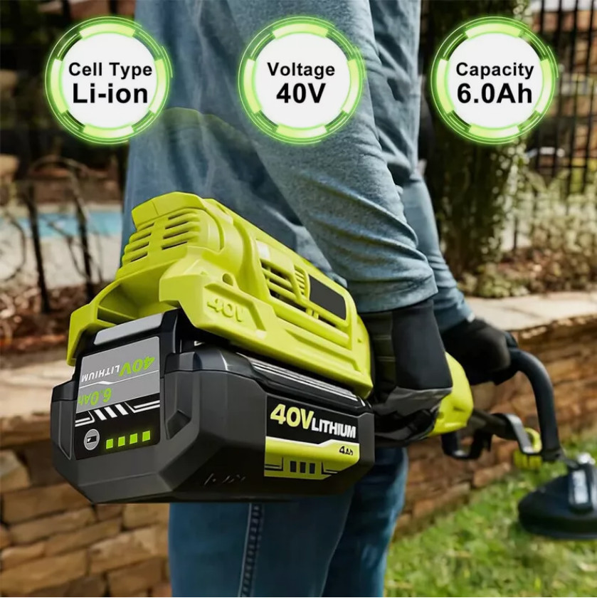 40V Battery for Ryobi 5.2Ah 40Volt Lithium OP4050 OP40602 OP40261 OP4060 OP4030