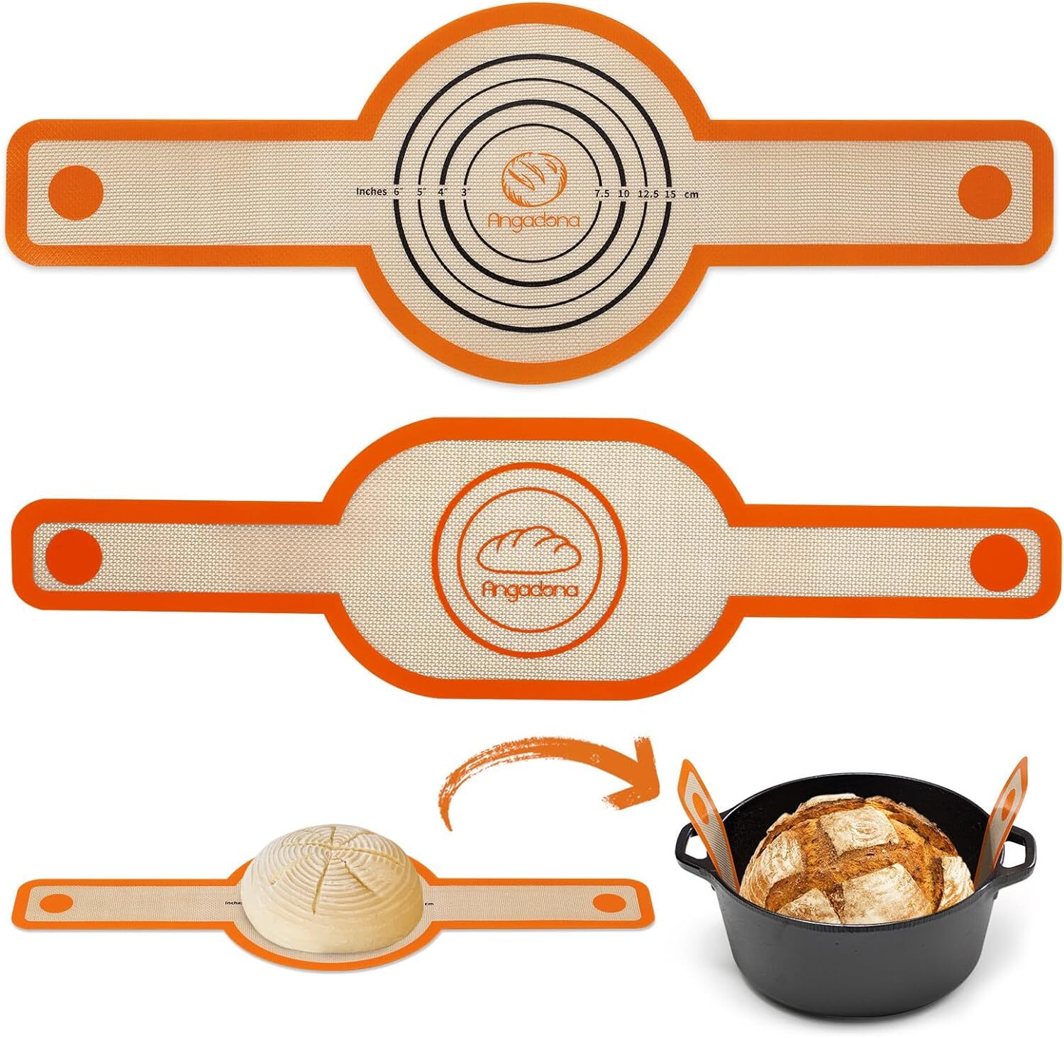 Silicone Bread Sling Oval And Round – Non-stick & Easy Clean Reusable Oval Silic