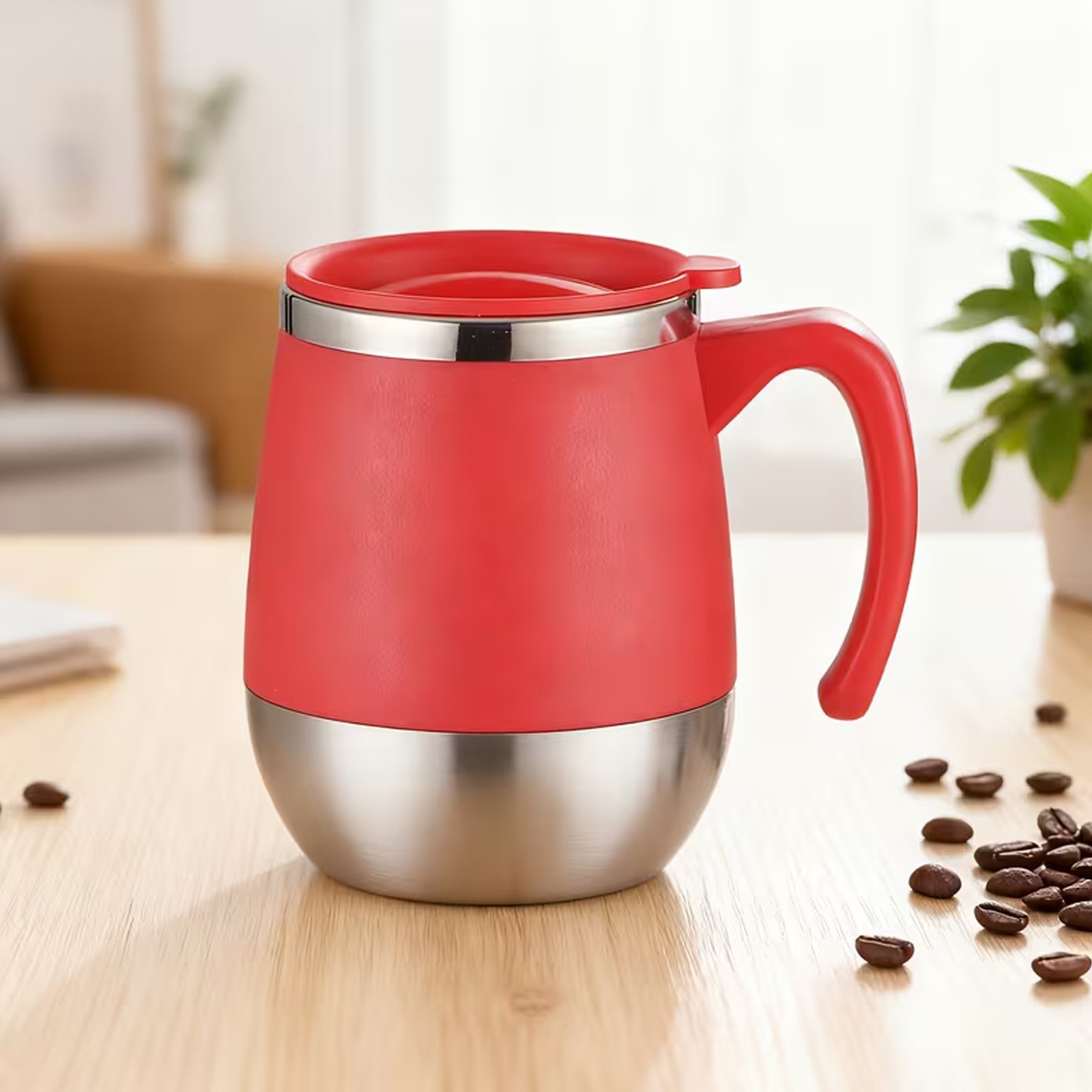 14oz Insulated Coffee Mug Bulk with Handle, Stainless Steel Travel Coffee Mug