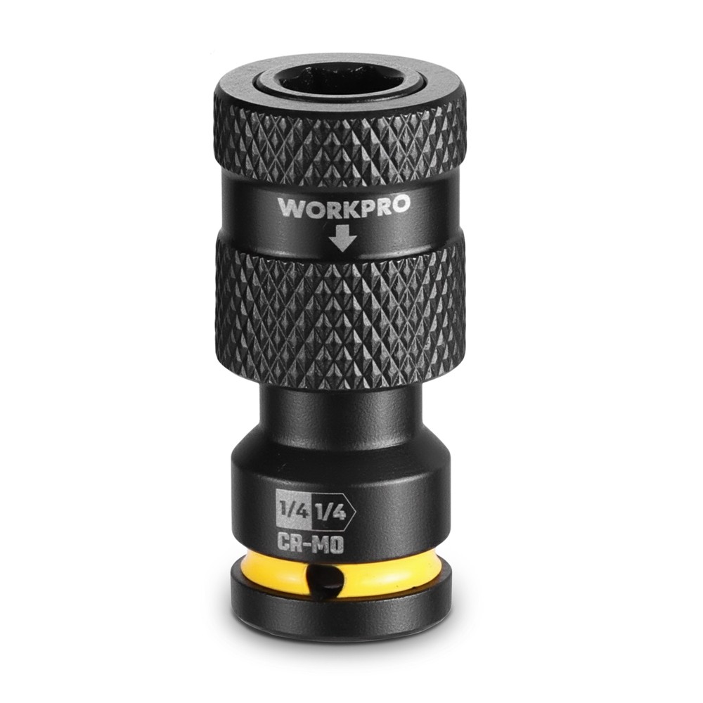 WORKPRO 1/4″ Square to 1/4-in Hex Quick Release Impact Socket Adapter Bit Holder