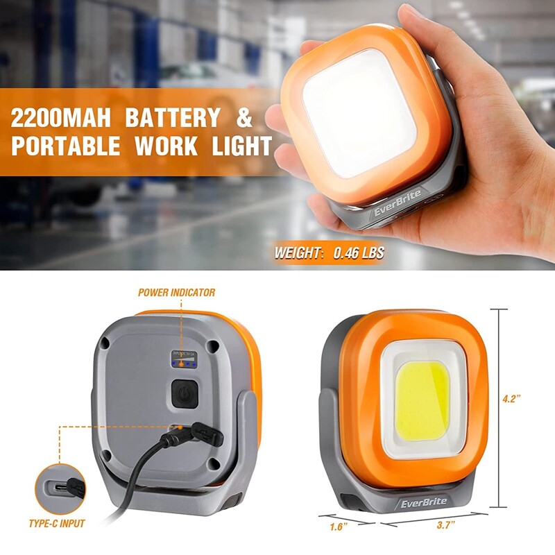EverBrite Rechargeable 1000 Lumen Work Light Magnetic LED Super Bright Worklight
