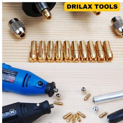 10 Pcs Brass Collet Set Compatible with Dremel 480, 481, 482, 483 3.2mm (1/8 inc
