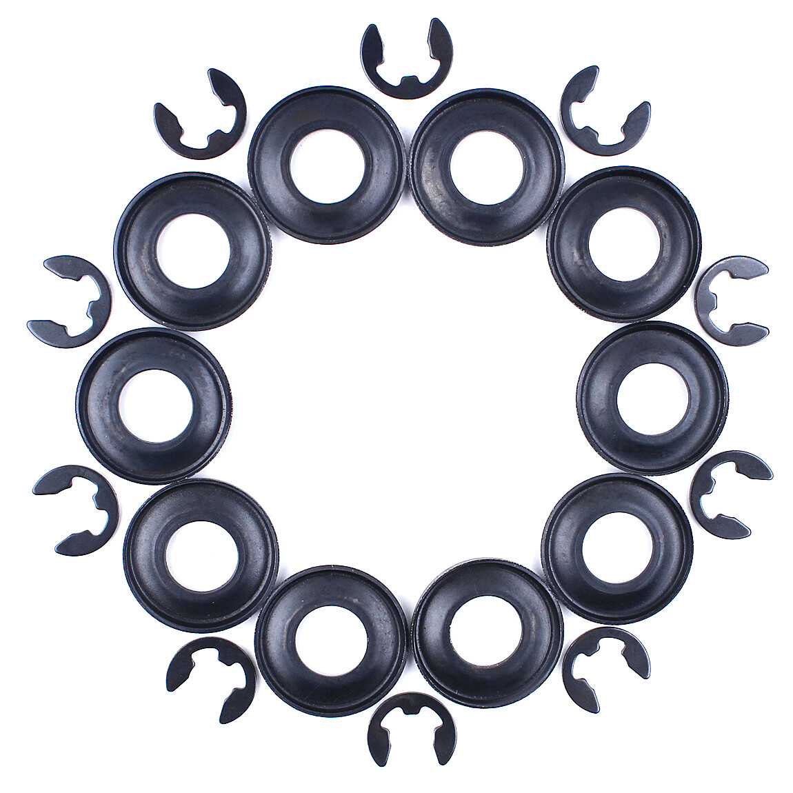 10 Pcs Clutch Washer E-Clip Kit For HUSQVARNA 576 575 570 385 372 371 365 362