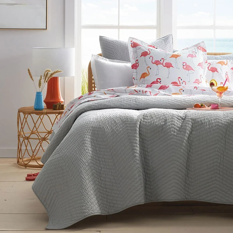 The Company Store Voile Quilt Lightweight 100% Cotton Coverlet brand New