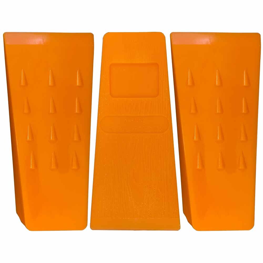 3 Pack 5.5″ Tree Felling Wedge Logging Bucking Falling ABS Plastic (Orange)
