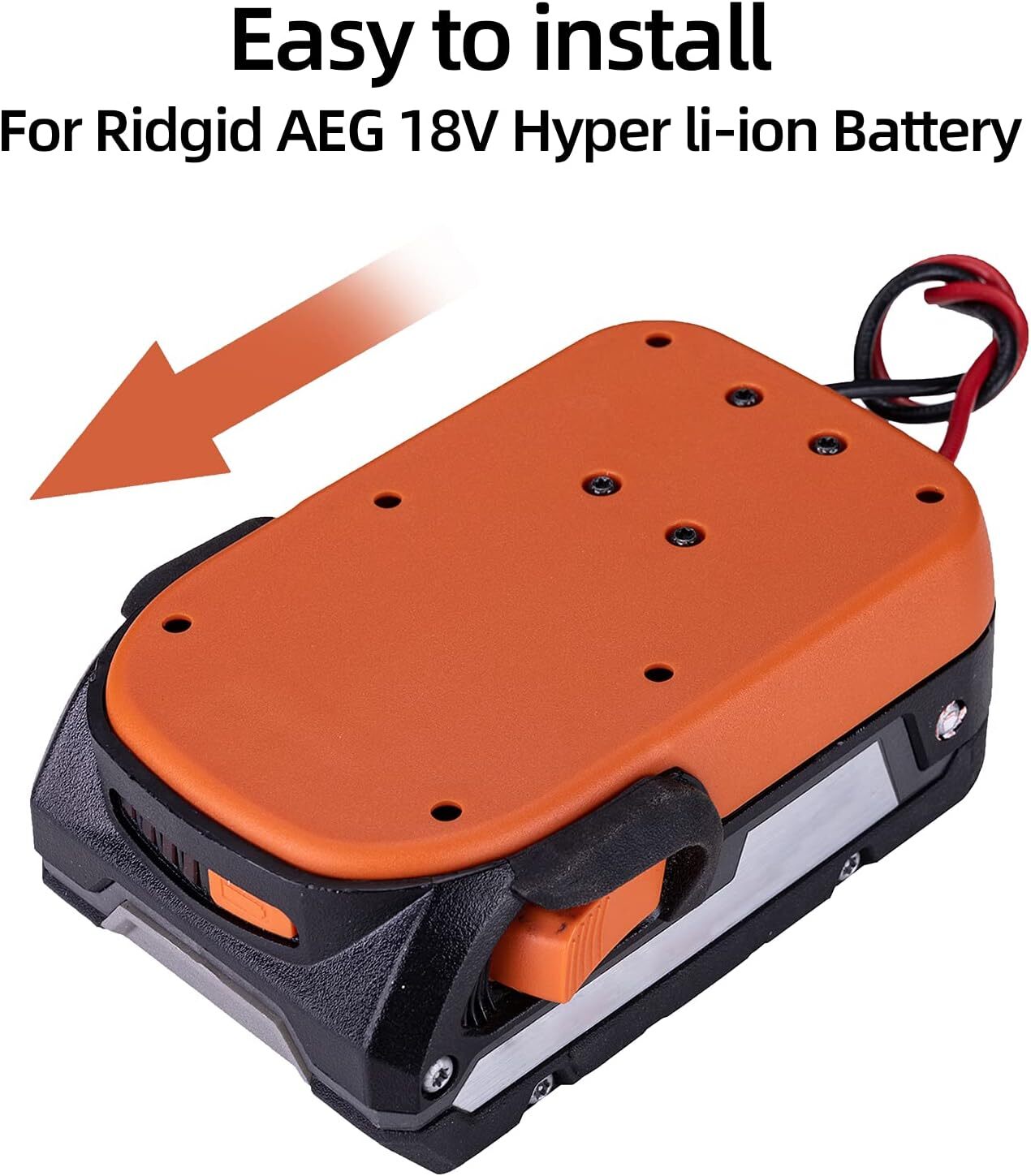 for Power Wheel Adapter for Ridgid for AEG 18V li-ion Battery Holder DIY 12AWG